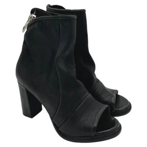 Stivaletto tacco in pelle donna As98 Black - B40003 -