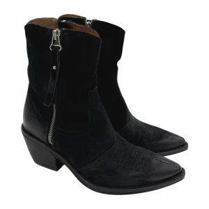 Stivaletto texano pelle donna AS98 Black - B84205 -