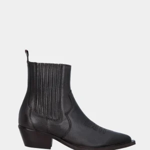 Campero basso marrone in pelle con elastici laterali