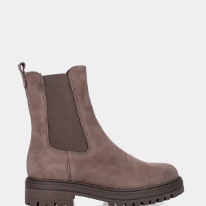 Beatles in camoscio beige con suola carrarmato