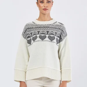 Maglia Brest in Misto Lana e Mohair Jacquard