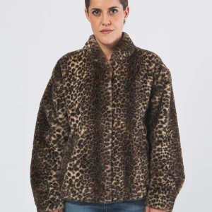 Cappotto Donna EVA in Jersey Effetto Pelliccia