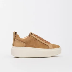 Sneaker Alta da Donna Stone High in Pelle Cognac