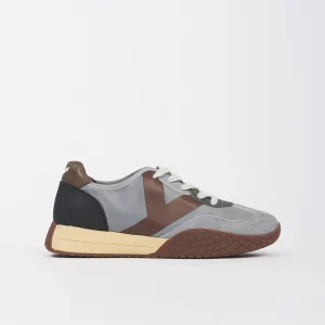 Sneakers Keh-noo Uomo in Suede Grigio Marrone