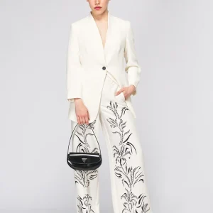 Blazer Lungo Milla in Crêpe Envers Satin