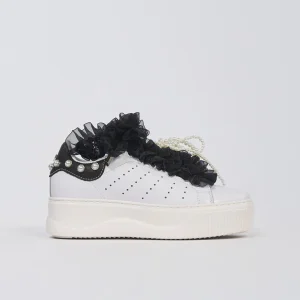 Sneaker Perry in Pelle Bianca con Suola Platform
