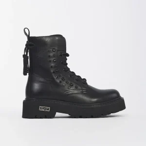 Anfibio Biker Donna in Pelle con Zip Laterale