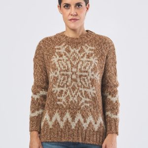 Maglia Ciad in Misto Mohair con Lavorazione Jacquard