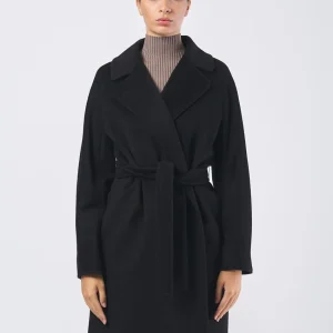Cappotto a Vestaglia Corte in Pura Lana Vergine
