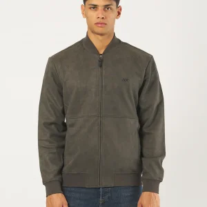 Bomber Effetto Camoscio Stretch Regular Fit