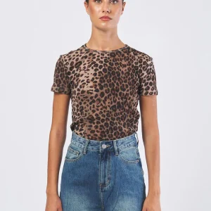T-shirt Nic in Tulle Stretch Stampato