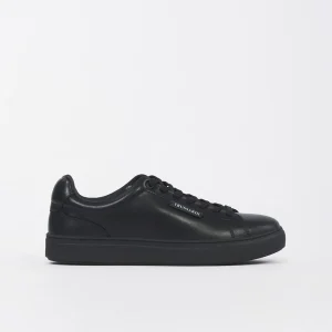 Sneaker Uomo Cupsole in Pelle Design Minimal Nero