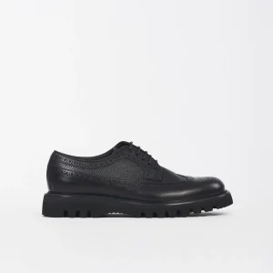 Sneaker Uomo Bastia in Pelle Nera Fondo Cassetta