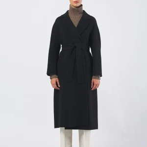 Cappotto a Vestaglia in Pura Lana Cucito a Mano Esturia