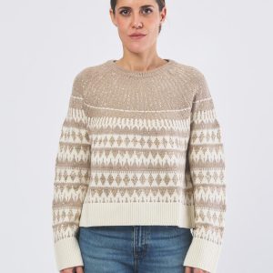 Maglia Xanadu Jacquard con Paillettes in Misto Lana