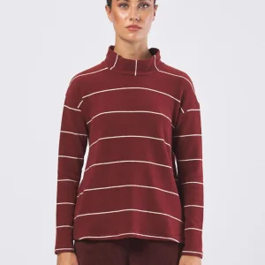 Maglia Scollo Anello Righe Berbere Misto Cotone