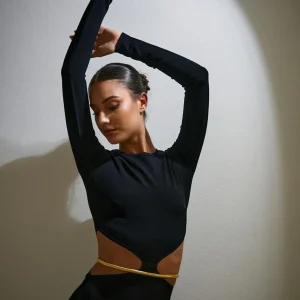 Abito Midi in Maglia Stretch con Dettaglio Cut-Out