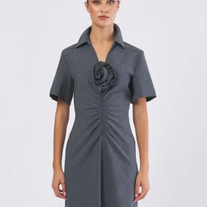 Abito Cappa1 in Tela Bistretch Grigio Melange