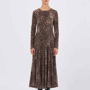 Abito Midi Tulle Stampa Animalier Mecene