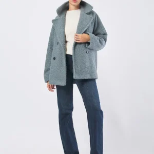Cappotto Doppiopetto Accorto in Jersey Stretch