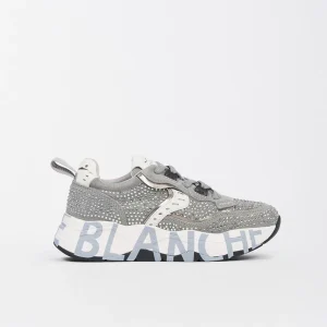 Sneaker Donna Club 105 in Suede Grigio con Strass