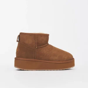 Stivaletto Stinger Micro Flatform in Camoscio Nocciola