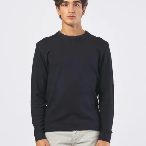 Maglia Girocollo Uomo Lavorazione Punto Riso