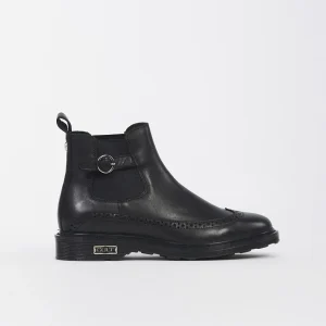 Anfibio Donna in Pelle Nera con Suola Platform
