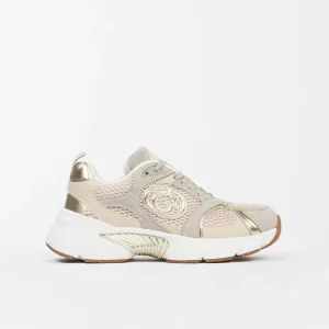 Sneaker Donna Ibitha3 Platform con Logo Sabbia