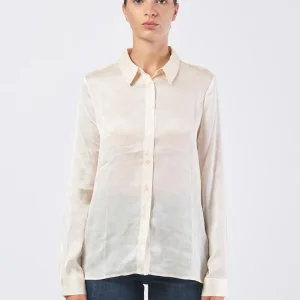 Camicia Marthe Popeline Stropicciato Vaniglia