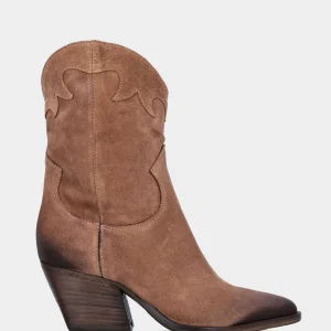 Campero beige in pelle modello a stivaletto con decori