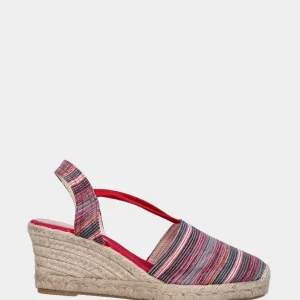 Campesina multicolor in tessuto con listini elasticizzati