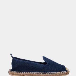 Espadrillas blu in tessuto con suola in corda
