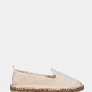 Espadrillas bianca in tessuto con suola in corda