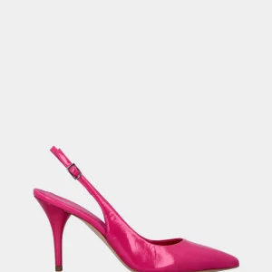 Slingback fucsia in naplak a punta sfilata