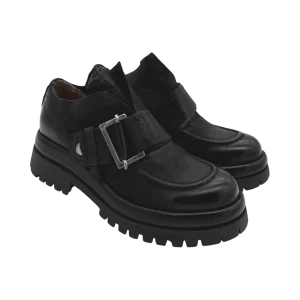 Scarpa pelle donna AS98 Nero - B51130 -